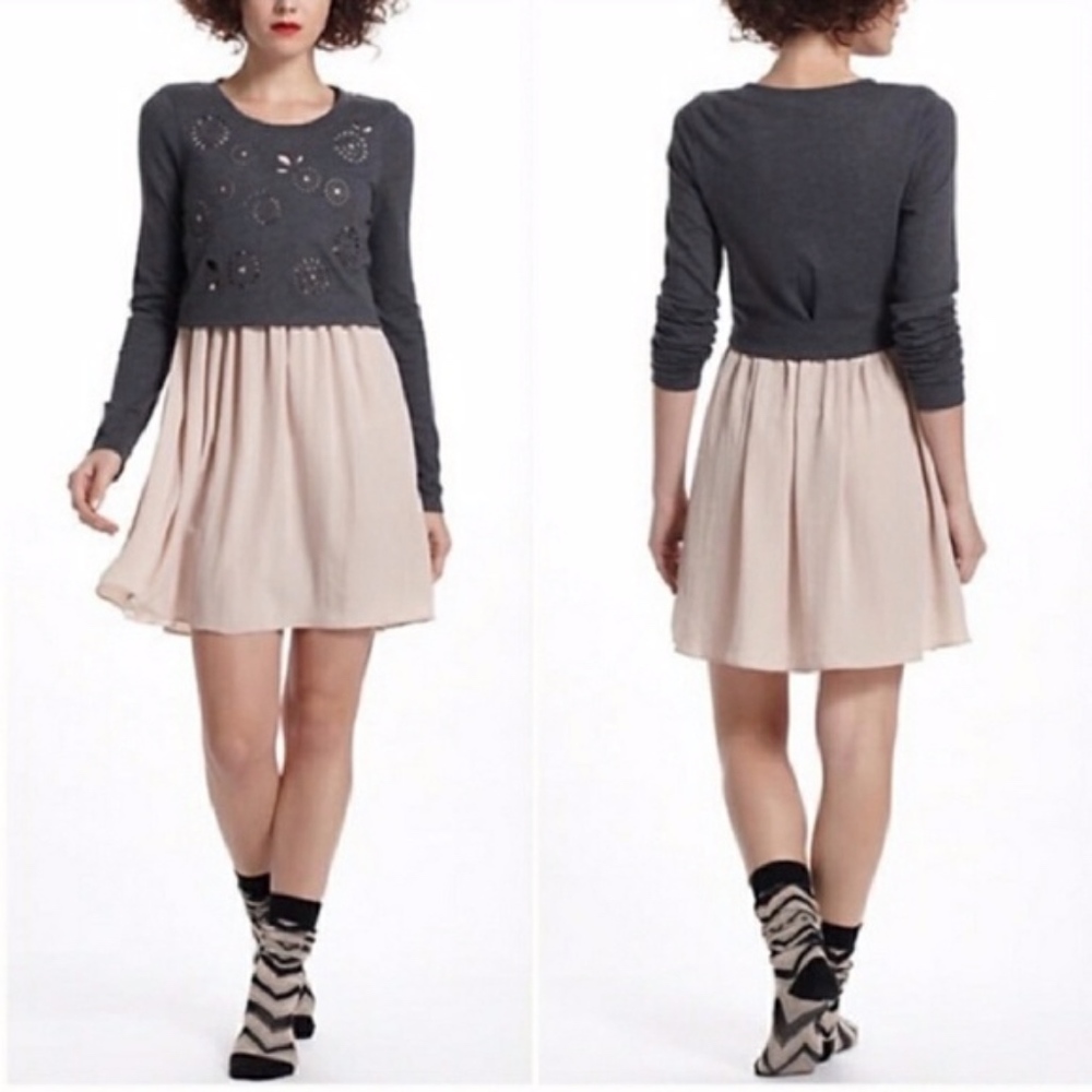E by Eloise Twofer Eyelet Layered Chemise Dress